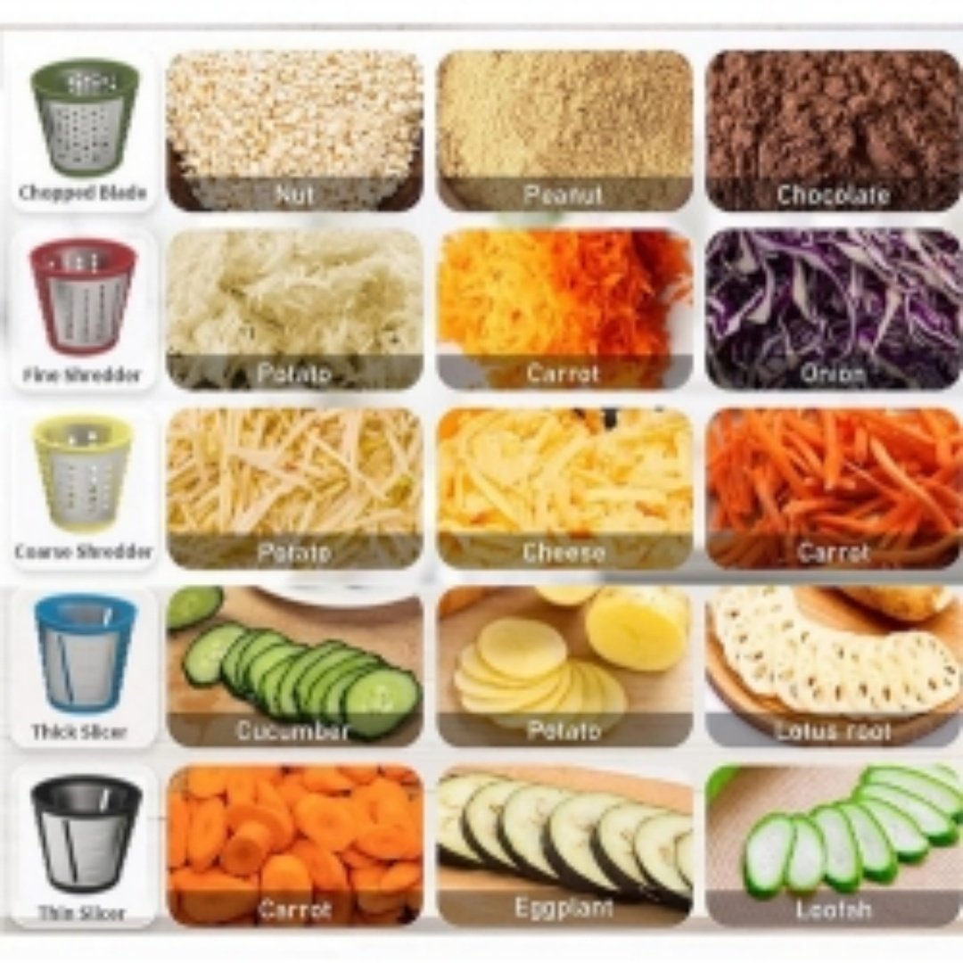 1000W Electric Vegetable Grater & Slicer - Image 3