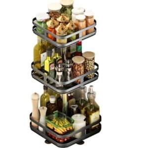 Three-Tier Rotating Spice & Storage Rack